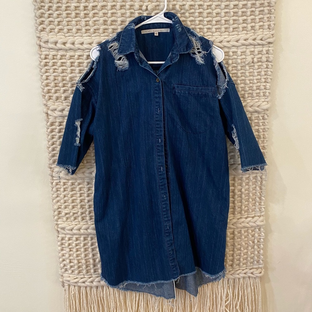 Women’s jean distressed dress